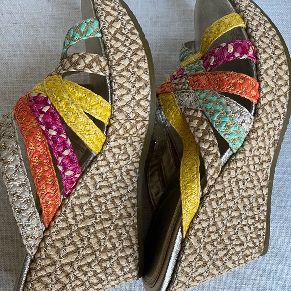 Eric Javits Edy Raffia women wedge Sandal. - Picture 4 of 6